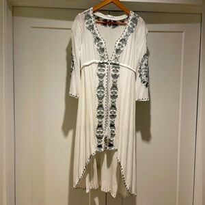 Flowy White Hippie Dress